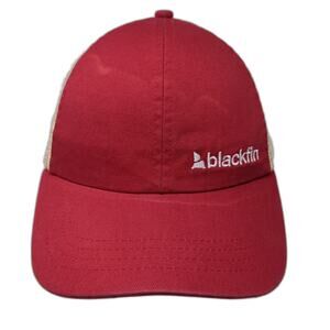 Fahrenheit Baseball Cap Red One Size Distressed Mesh Slideback Trucker Style Hat